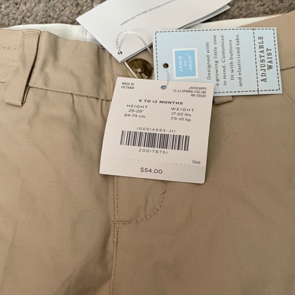 Janie and Jack Boys pants adjustable waist 6 to 12 months formal - Picture 2 of 3